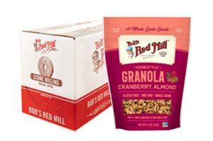 bob’s red mill homestyle cranberry almond granola, 11-ounce (pack of 6)