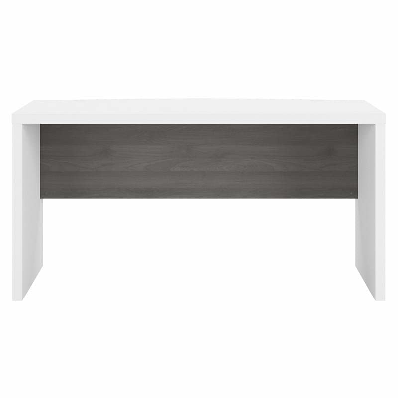 Bush Business Furniture Echo Bow Front Desk, 60W, Pure White and Modern Gray