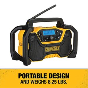 DEWALT 12V/20V MAX* Portable Radio, Bluetooth, Cordless, Jobsite, Tool Only (DCR028B) , Black