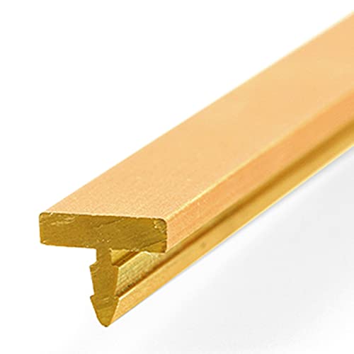 ROYUMI Transition Strip T-Shaped Brass Threshold Transition Strip, Scratch-Resistant Flooring Transition Strips, Carpet to Tile Wood to Laminate, Flat Divider Strip (Size : 6mm)