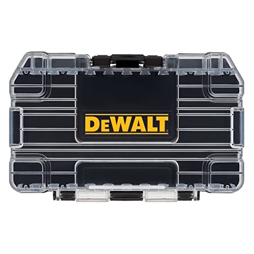 DEWALT ToughCase Tool Box, For Plastic Small Parts, 1-Compartment Organizer, Clip Latch For Secure Closing (DWASTCASEBLK)