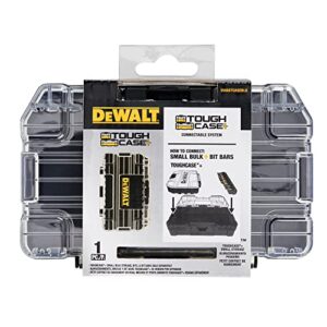 DEWALT ToughCase Tool Box, For Plastic Small Parts, 1-Compartment Organizer, Clip Latch For Secure Closing (DWASTCASEBLK)