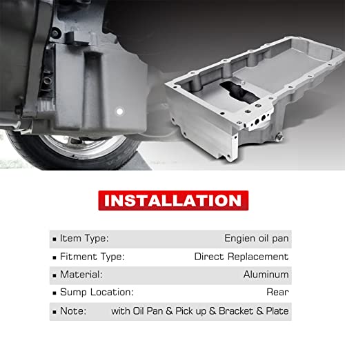 A-Premium 302-1 LS Swap Retrofit Oil Pan Kit Compatible with 1955-1987 GM LS1 LS6 LS2 LS3 LS6 LSX 4.8L 5.3L 5.7L 6.0L 6.2L SBC BBC RWD