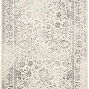 SAFAVIEH Adirondack Collection 8' x 10' Ivory / Silver ADR109C Oriental Distressed Non-Shedding Living Room Bedroom Dining Home Office Area Rug