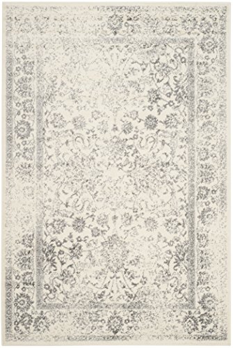 SAFAVIEH Adirondack Collection 8' x 10' Ivory / Silver ADR109C Oriental Distressed Non-Shedding Living Room Bedroom Dining Home Office Area Rug