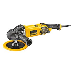 dewalt buffer/polisher, variable speed, soft start, 7-inch/9-inch (dwp849x) , yellow