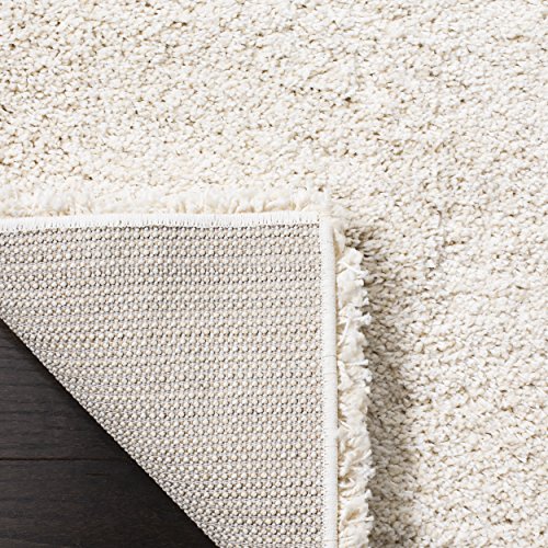 SAFAVIEH Milan Shag Collection 8' x 10' Ivory SG180 Solid Non-Shedding Living Room Bedroom Dining Room Entryway Plush 2-inch Thick Area Rug