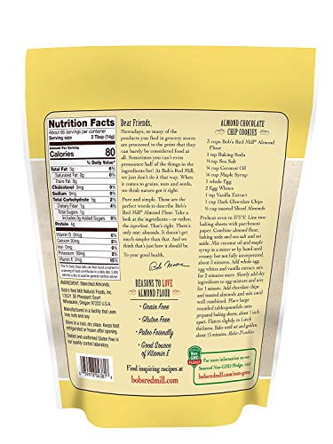 BOB'S RED MILL Flour Almond Blanched, Size (32 OZ, Pack - 2)