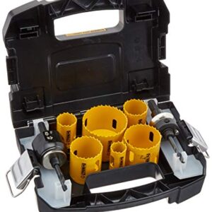 DEWALT Hole Saw Kit, Standard Electrician's Set, Bi-Metal (D180002) , Yellow