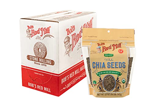 Bob's Red Mill Resealable Organic Chia Seeds, 60 Oz, Pack of 5