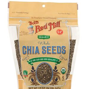 Bob's Red Mill Resealable Organic Chia Seeds, 60 Oz, Pack of 5