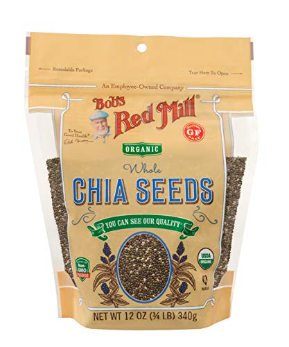 Bob's Red Mill Resealable Organic Chia Seeds, 60 Oz, Pack of 5