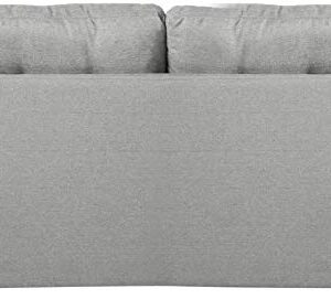 US Pride Furniture Modern Fabric Upholstered Reversible Loveseat with Sofa Bed and Tufted Finish Gray