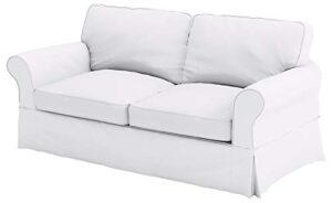 the cotton sofa cover (width: 81”~ 85”, not 92” !) fits pottery barn pb comfort roll arm sofa (not grand sofa). a durable slipcover replacement (white (box edge))