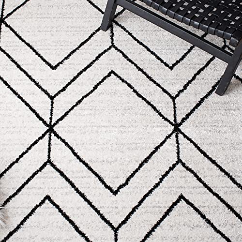 Safavieh Adirondack Collection 10' x 14' Ivory/Black ADR241A Modern Geometric Non-Shedding Area Rug