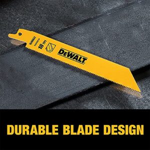 DEWALT Reciprocating Saw Blades, Metal/Wood Cutting Set, 6-Piece (DW4856)