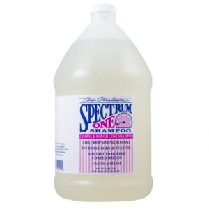 chris christensen spectrum one dog shampoo, coarse and rough coat, groom like a professional, repairs and protects, maintains inner cortex hydration, made in the usa, 128 oz