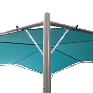 Christopher Knight Home Gladys Outdoor 11.5' x 11.5' Modern Gazebo Canopy, Teal and Silver