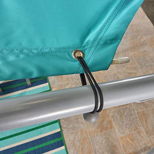 Christopher Knight Home Gladys Outdoor 11.5' x 11.5' Modern Gazebo Canopy, Teal and Silver