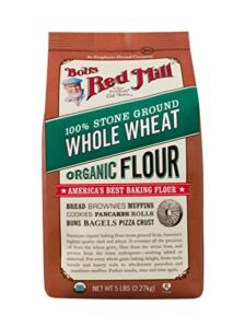 bob’s red mill, organic flour, whole wheat, 5 lb