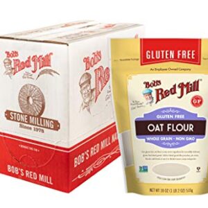 Bob's Red Mill Gluten Free Oat Flour, 18-ounce (Count of 4) Pack of 1