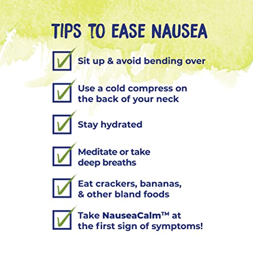 Boiron NauseaCalm Relief for Upset Stomach, Nausea, and Vomiting Due to Stomach Flu, Overindulgence, or Motion Sickness - Non-Drowsy - 60 Count