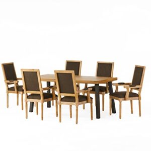 christopher knight home ayers dining set, brown