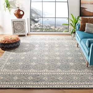 safavieh micro-loop collection 8′ x 10′ blue/ivory mlp803m handmade premium wool area rug