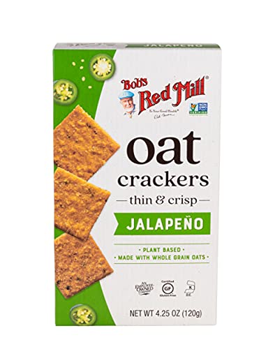 Bob's Red Mill Jalapeño Oat Crackers, One 4.25 oz. box