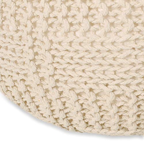 Christopher Knight Home Hortense Pouf, Ivory