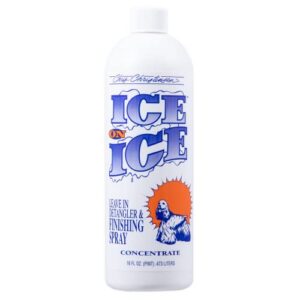 chris christensen ice on ice detangling and finishing concentrate, dog conditioner, groom like a professional, 16 oz