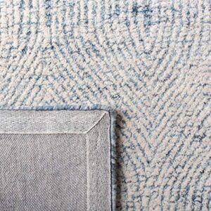 SAFAVIEH Abstract Collection 5' x 8' Ivory/Blue ABT340M Handmade Premium Wool Area Rug