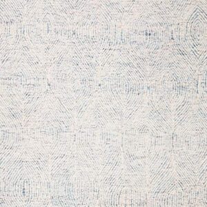 SAFAVIEH Abstract Collection 5' x 8' Ivory/Blue ABT340M Handmade Premium Wool Area Rug