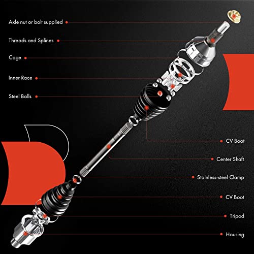 A-Premium CV Axle Shaft Assembly Compatible with Volvo XC60 2010-2016, 2.0L 2.5L 3.2L, FWD, Front Right Passenger Side