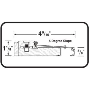 M-D Building Products 76281 1-1/8-Inch by 4-9/16-Inch 73-Inch TH393 Adjustable Aluminum and Hardwood Sill Inswing, Mill