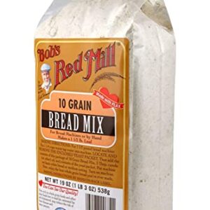 Bob's Red Mill Bread Mix, 10 Grain With Yeast Packet, 19 Ounce (Pack of 2)