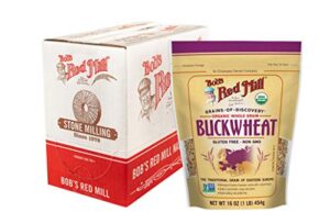 bob’s red mill organic gluten free buckwheat groats, 16-ounce (pack of 4)