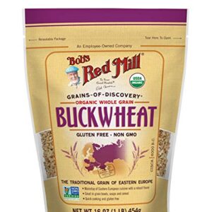 Bob's Red Mill Organic Gluten Free Buckwheat Groats, 16-ounce (Pack of 4)