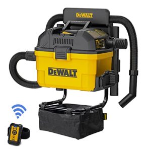 dewalt portable 6 gallon 5 horsepower wall-mounted garage wet dry vacuum cleaner dxv06g, yellow+black