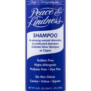 Chris Christensen Peace & Kindness Dog Shampoo, Groom Like a Professional, All Natural, Hypo-Allergenic, Soothes Skin, Safe on Dogs, Cats, and Horses, Made in USA, 16 oz