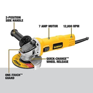 DEWALT Angle Grinder, One-Touch Guard, 4-1/2 -Inch (DWE4011)