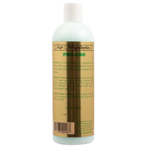 Chris Christensen ProLine Pro-GRO Premium Conditioner, Groom Like a Professional, Deeply Moisturizes, Made in USA, 16 oz