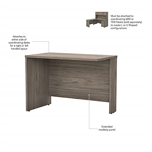 Bush Business Furniture Studio C Desk Return, Modern Hickory