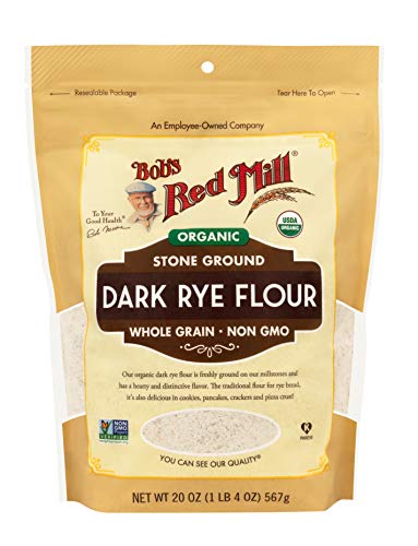 Bob's Red Mill Organic Dark Rye Flour, 20-ounce (Pack of 4)