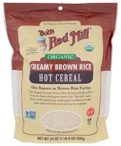 bob’s red mill organic brown rice farina creamy rice hot cereal, 24 oz