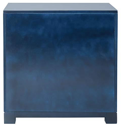 Safavieh Home Collection Raina Navy 3-Drawer Greek Key Nightstand