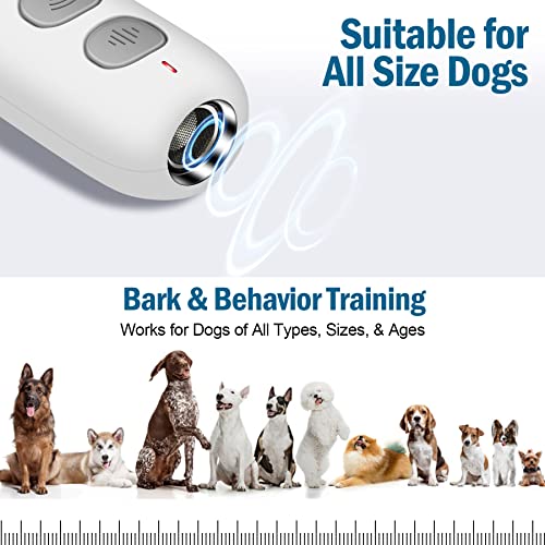 PATPET Dog Barking Control Device - Ultrasonic Dog Bark Deterrent, Handheld Dog Behavior Training Tool Up to 30 Ft Effective Control Range Suitable Dogs Safe to Use Indoor & Outdoor