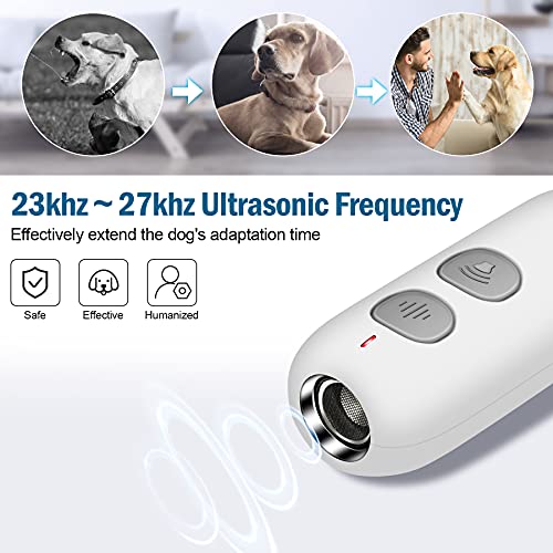 PATPET Dog Barking Control Device - Ultrasonic Dog Bark Deterrent, Handheld Dog Behavior Training Tool Up to 30 Ft Effective Control Range Suitable Dogs Safe to Use Indoor & Outdoor