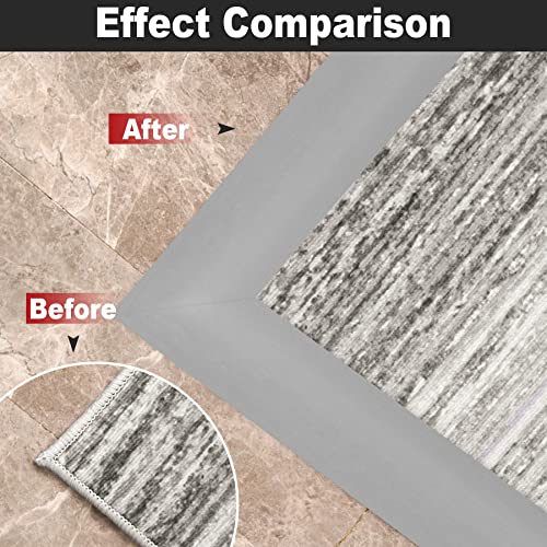 10Ft Carpet Floor Transition Strip, Self Adhesive Floor Edging Trim Strip, PVC Threshold Cover for Doorway, Floor Divider Strip Suitable for Threshold Transitions with a Height Less Than 5 mm - Gray