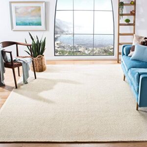 safavieh palm beach collection 8′ x 10′ ivory pab617a hand-knotted sisal & wool area rug